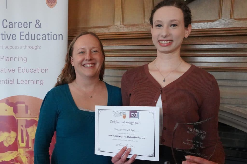 Emma from AIMA Labs named McMaster's Co-op Student of the Year
